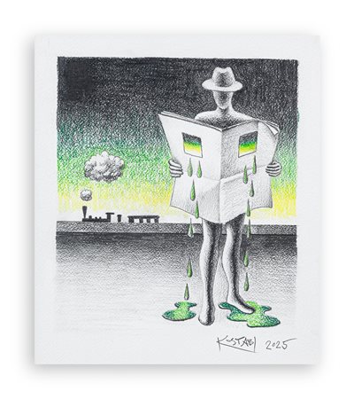 MARK KOSTABI (1960) - Train of thoughts tears in transit, 2025