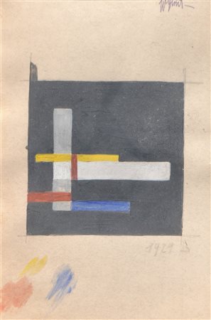 Walter Dexel Umkreis /cerchia Senza titolo;Tempera su carta, 28 x 18 cm Firma...