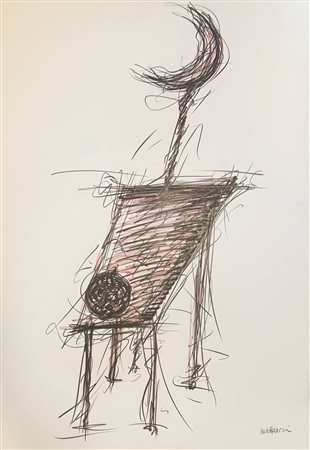 Eliseo Mattiacci (1940 -2019) Senza titolo;Tecnica mista su carta, 70 x 49,5...