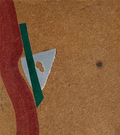 Sergio D'Angelo (1932 - 2022) Ou elle Luit;Tecnica mista e collage su tavola,...