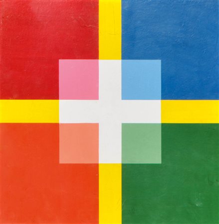 Giovanni Sabatini (Aquila 1947) Colore -forma-spazio part. N 4 fondo giallo,...