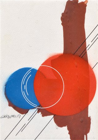 Giancarlo Gardumi (1942) Senza titolo, 1973;Tempera su carta, 12,5 x 19 cm...