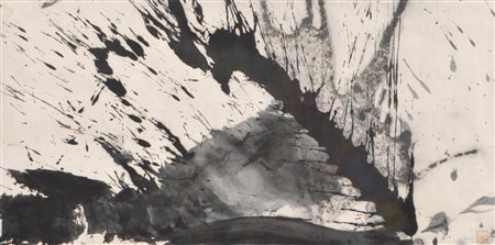 Lan Zhenghui (1959) Y Series - 9, 2011;Tecnica mista su carta, 50 x 100 cm...