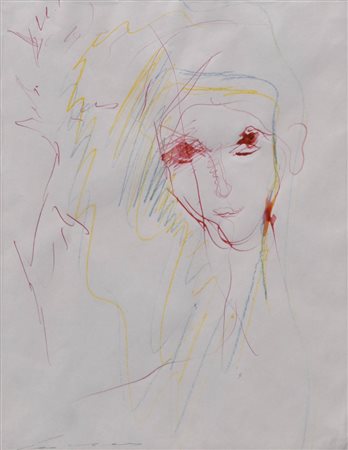 Ernesto Treccani (Mailand/Milano 1920 - 2009) Figura di donna;China, pastelli...