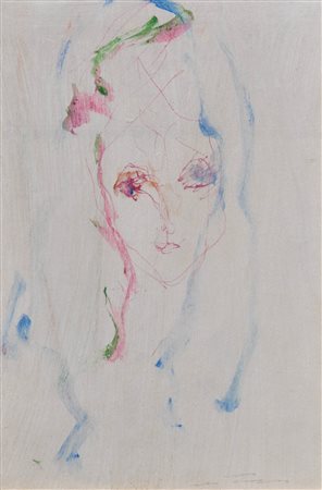 Ernesto Treccani (Mailand/Milano 1920 - 2009) Figura di donna;Tecnica mista...