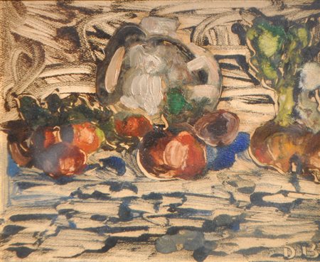 Künstler des 20. Jahrhunderts/Artista XX secolo Natura Morta;Olio su cartone,...