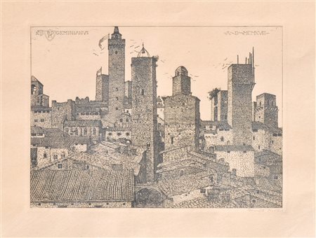 Benvenuto Disertori (Trient/Trento 1887 - Mailand/Milano 1969) Torri di San...