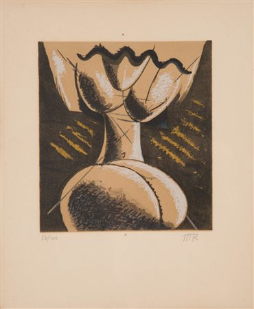 Man Ray (1890 - 1976) Senza titolo, 1973;Litografia a col. su carta, 30,5 x...