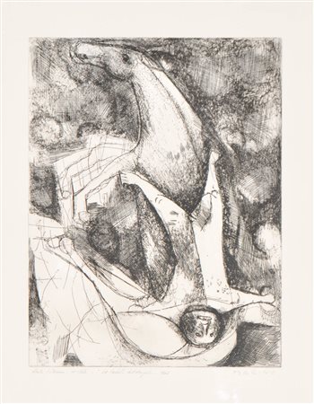 Marino Marini (Pistoia 1901 - Viareggio 1980) La caduta dell’angelo,...