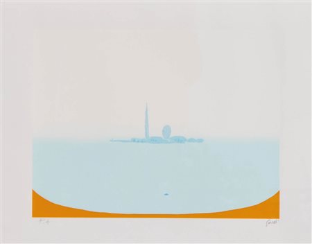 Virgilio Guidi (Rom/Roma 1891 - Venedig/Venezia 1984) Laguna;Litografia a...