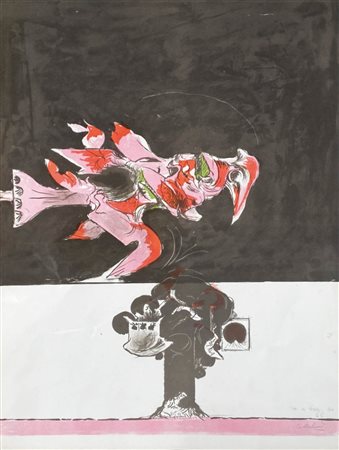 Graham Sutherland (Streatham 1903 - Kent 1980) Senza titolo, 1985;Litografia,...