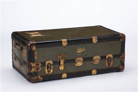 Anonym/Anonimo Grande Baule da viaggio;Cuoio, scomparti interni, h. 60 x 80 x...