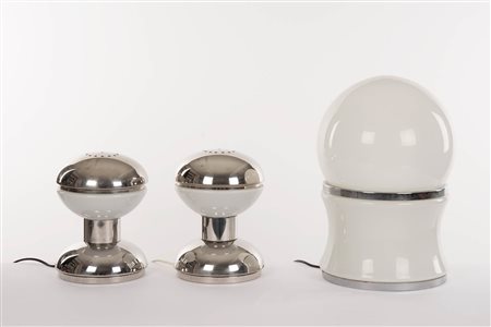 Goffredo Reggiani Coppia lampade da tavolo modello Diablo, Anni ‘70;Metallo...