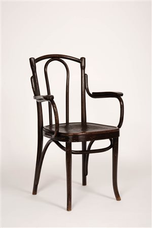 Thonet Sedia, inizio ‘900;Legno, seduta paglia di Vienna, h. 90 x 46 x 42 cm,...
