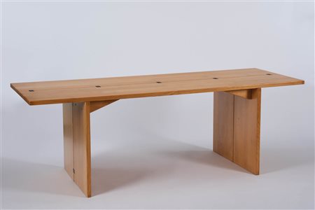 Piero De Martini Tavolo da pranzo modello La barca, 1975;Legno, piano...