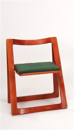 Jacober & d’Aniello Sedia pieghevole "Trieste", 1966;Struttura in legno con...