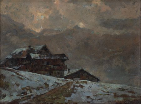 Bartolomeo Bezzi (Fucine 1851 - Cles 1923) Paesaggio a Fulpmes/Stubaital,...