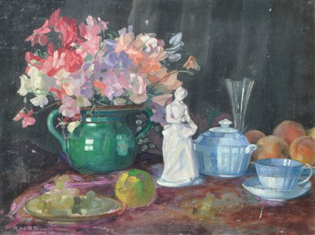 Rudolf Nissl (Fügen im Zillertal 1870 - München/Monaco 1955) Natura morta con...