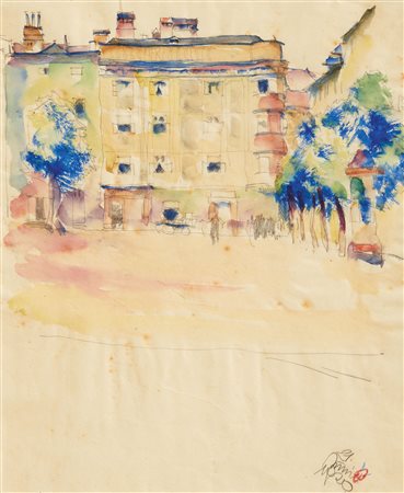 Wilhelm Nicolaus Prachensky (Innsbruck 1898 - 1956) Veduta della città,...