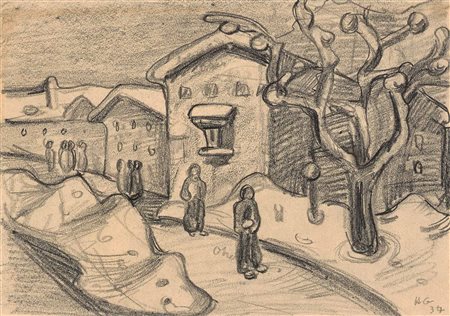 Hilde Goldschmidt (Leipzig/Lipsia 1897 - Kitzbühel 1980) Strada a Kitzbühel...