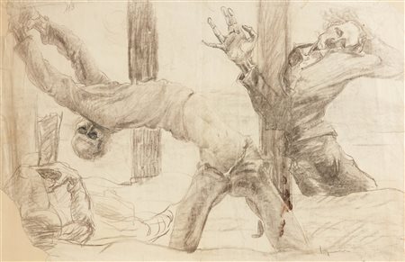 Hans Piffrader Fucilazione, 1920/25 ca.;Carboncino e matita, 46 x 71 cm,...
