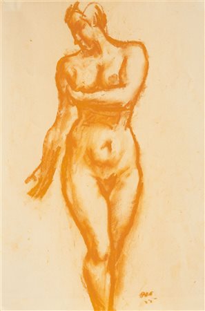 Rudolf Wacker (Oberndorf 1891 - Kitzbühel 1958) Nudo femminile in...