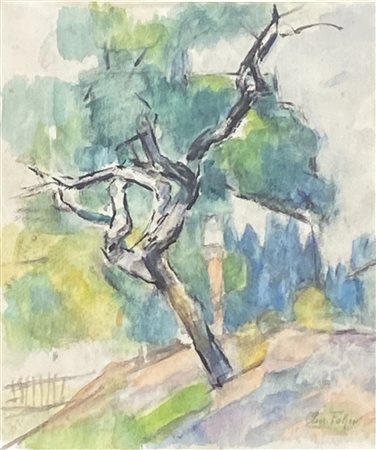 Emanuel Fohn (Klagenfurt 1881 - Bozen/Bolzano 1966) Albero;Acquerello, 23,5 x...