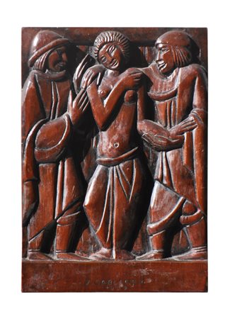 Ignaz Gabloner (Bozen/Bolzano 1887 - 1964) Scena d’amore, 1927;Rilievo in...