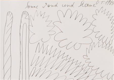 Oswald Tschirtner (Perchtoldsdorf 1920 - Gugging 2007) Sonne Mond und Sterne,...