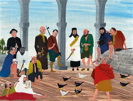 Hans Kompatscher XII Apostoli, 1974;Olio su tela, 38 x 48,5 cm, in cornice...