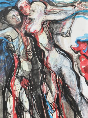 Robert Scherer (Kortsch/Corces 1928, lebt in Ala/vive a Ala) Nudo femminile e...