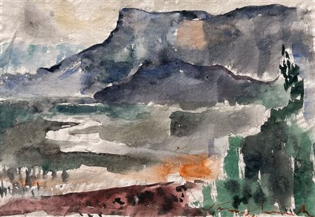 Wilhelm Nicolaus Prachensky (Innsbruck 1898 - 1956) Macaion, 1954;Acquerello,...