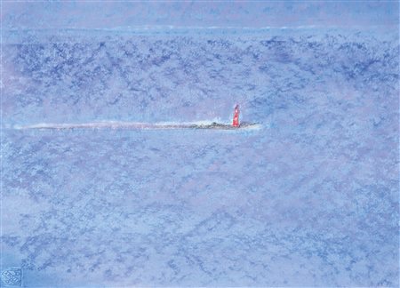 Eduard Angeli (Wien/Vienna 1942) Faro, 1989;Pastello, 33 x 46 cm, in cornice...