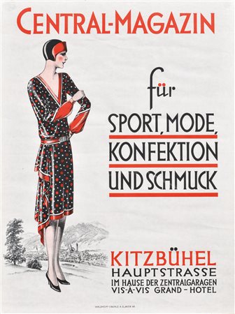 Anonym um 1930/Anonimo 1930 ca. Manifesto "Central-Magazin Sport, Mode,...