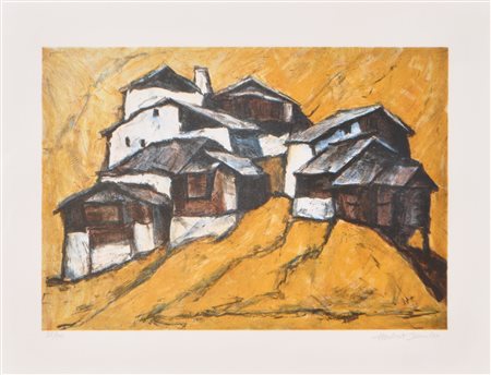 Herbert Danler Gstalda, Spiss in Tirol, 2010;Litografia a 6 colori, 36 x 52...