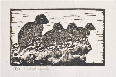 Friedrich Gurschler (Schnals/Senales 1923 - Meran/Merano 2020) Marmotte,...