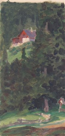 Hugo Grimm (Feldkirch 1866 - Kitzbühel 1944) Paesaggio presso Tarzens,...