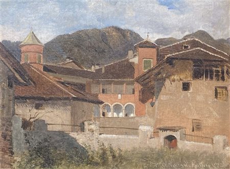 W. O. Noltsch Caldaro, 1877;Olio su tela, 27,5 x 36,5 cm, in cornice Firma e...