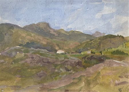 Ignaz Stolz (Bozen/Bolzano 1868 - Lana 1953) Paesaggio in Val di...