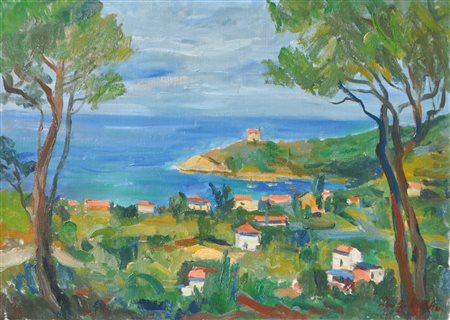 Erwin Lutz-Waldner Elba, 1968;Olio su tela, 50 x 70 cm Firma e data Sul retro...
