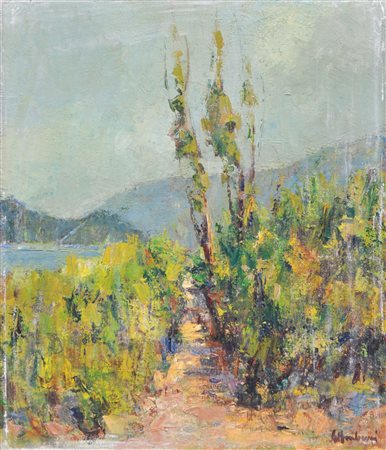 Elmo Ambrosi (Riva del Garda 1910 - Trient/Trento 1992) Lago di Caldonazzo,...