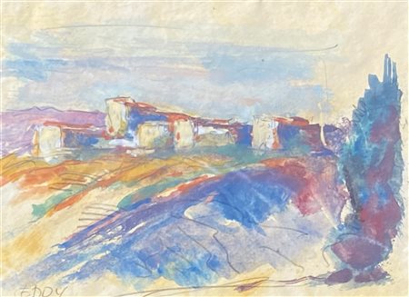 Eddy von Ferrari (Brixen/Bressanone 1923 - Verona 2000) Villaggio in...