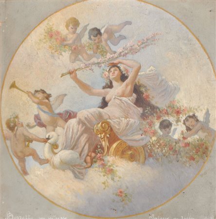 Trentiner Maler des frühen 20. Jh./Pittore trentino del primo Novecento Leda...