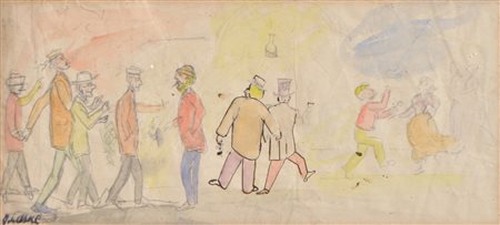 Oskar Laske (Czernowitz, Bukowina 1874 - Wien/Vienna 1951) Festa;Matita e...