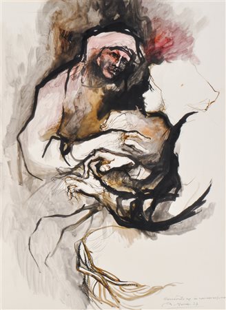 Augusto Murer (Falcade 1922 - Padua/Padova 1985) Contadine in conversazione,...