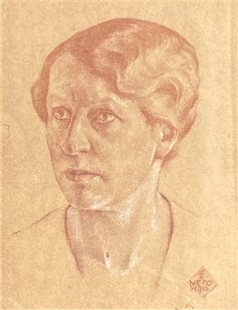Ernst Nepo (Dauba, Böhmen/Boemia 1895 - Innsbruck 1971) Ritratto di donna,...