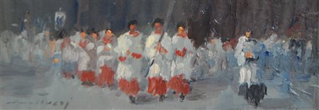 Guido Mattuzzi (Terragnolo/Trento 1903 - Rovereto 1977) Processione,...