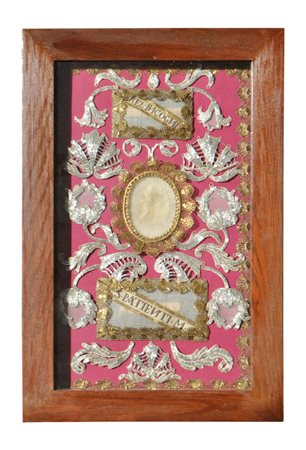 Anonym/Anonimo Opera monastica con reliquie, XIX secolo;Materiali vari, tra...