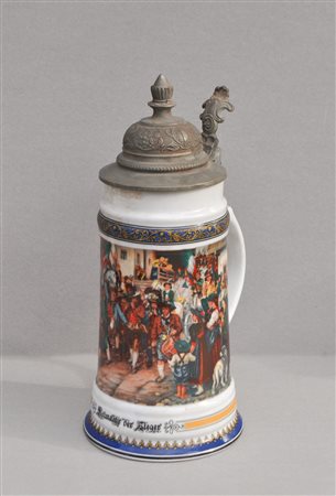 Anonym/Anonimo Brocca in porcellana "Heimkehr der Sieger" secondo Franz von...