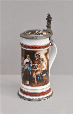 Anonym/Anonimo Brocca in porcellana "Wirtshausszene" sec. Franz von...